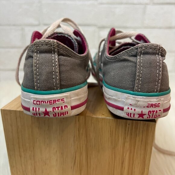 Converse Chuck Taylor All Star Double Tongue Charcoal Gray Poppy Pink Light Dew - Picture 5 of 7